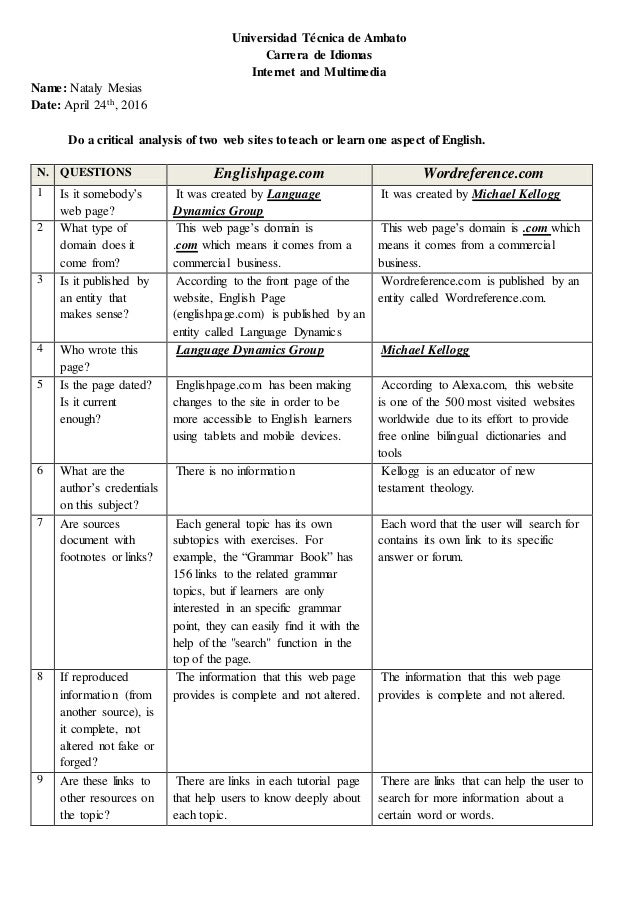 website comparison analysis how to compare two websites contents
